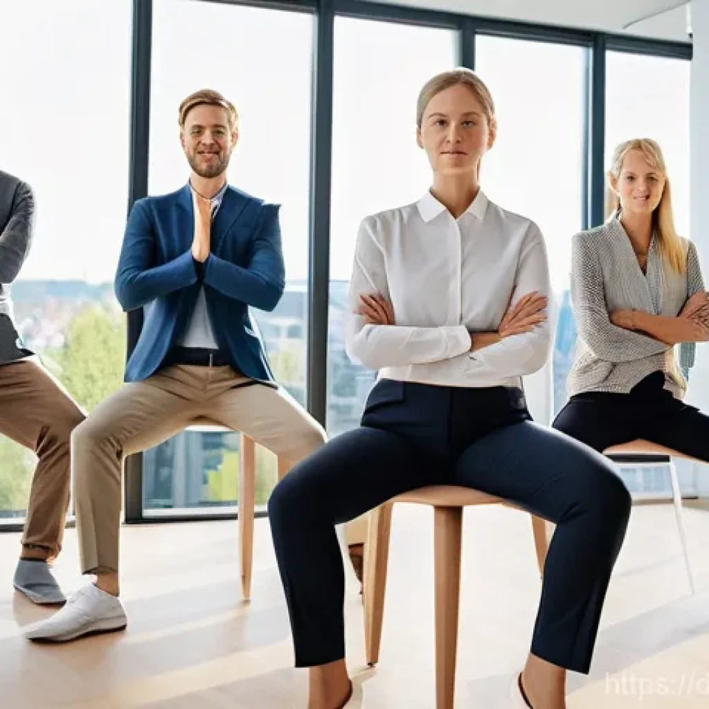웰빙코디네이터 실습 사례 분석 - **Prompt 1: Modern Office Wellbeing Session**
    A bright, spacious, and modern open-plan office in...