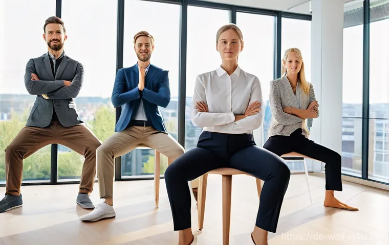 웰빙코디네이터 실습 사례 분석 - **Prompt 1: Modern Office Wellbeing Session**
    A bright, spacious, and modern open-plan office in...