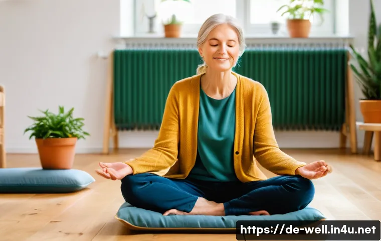 웰빙코디네이터와 커뮤니티 구축 - **Prompt:** A serene and inviting "Wohlbefindens-Workshop" (wellbeing workshop) held in a naturally ...