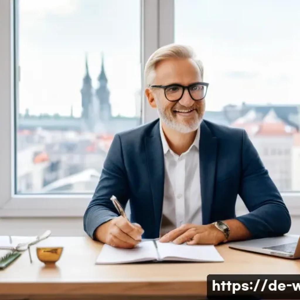 웰빙코디네이터의 수익 구조 - A modern, bright office setting in Berlin with a professional wellbeing coach conducting a one-on-on...