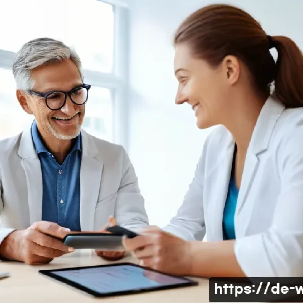 웰빙코디네이터와 건강 코칭 사례 - A modern health coach conducting a personalized lifestyle analysis session with a middle-aged German...