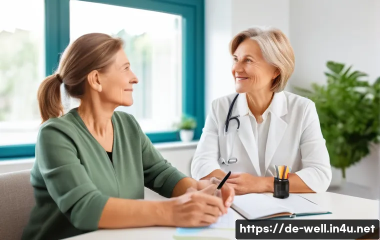 웰빙코디네이터와 맞춤 건강 프로그램 - A warm and inviting scene of a middle-aged German woman receiving personalized health coaching in a ...