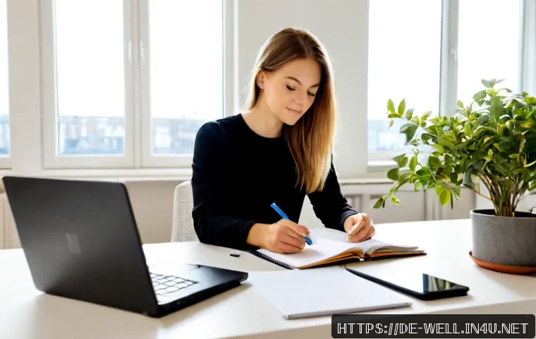 웰빙코디네이터 자기 계발 방법 - Photorealistic wellness coordinator in a bright modern German apartment, thoughtfully reviewing a pe...
